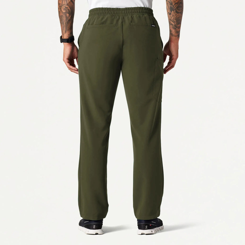 Jaanuu Scrubs Men's Rhodes Everyday Straight-Leg Scrub Pant Olive | scrub-supply.com