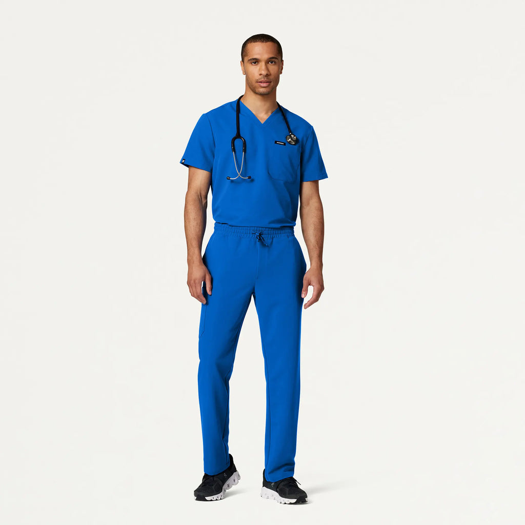 Jaanuu Scrubs Men's Rhodes Everyday Straight-Leg Scrub Pant Royal Blue | scrub-supply.com