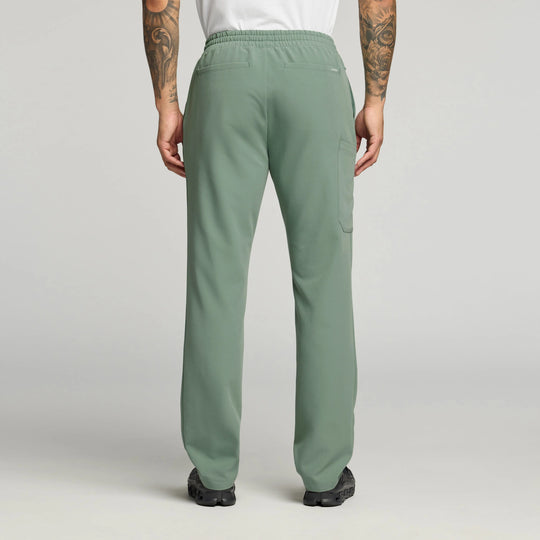 Jaanuu Scrubs Men's Rhodes Straight-Leg Scrub Pant Sage | scrub-supply.com