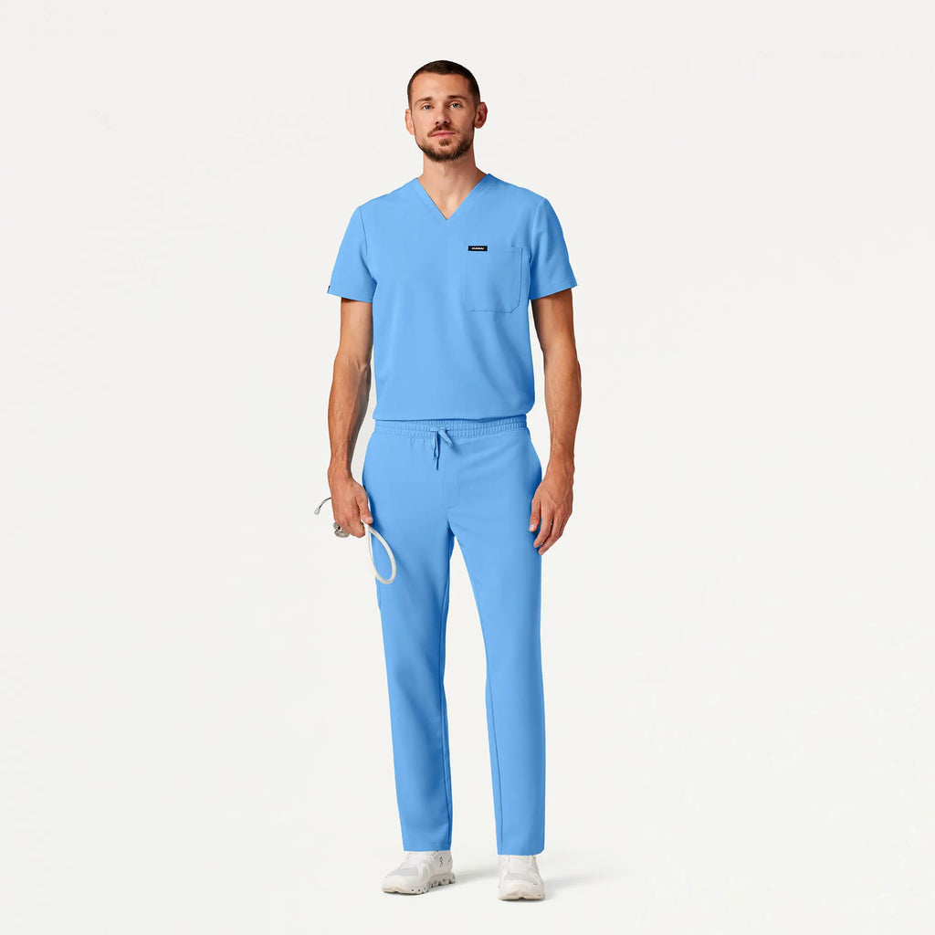 Jaanuu Scrubs Men's Rhodes Everyday Straight-Leg Scrub Pant Sky Blue | scrub-supply.com