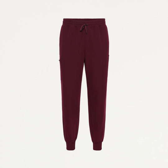 Jaanuu Scrubs Men's Osmo 8-Pocket Scrub Jogger Burgundy | scrub-supply.com