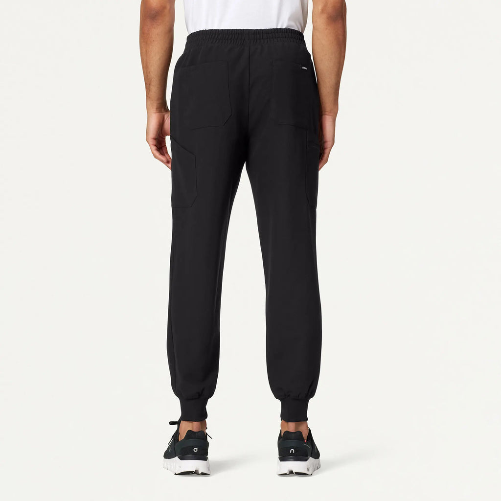 Jaanuu Scrubs Men's Osmo 8-Pocket Scrub Jogger Black | scrub-supply.com