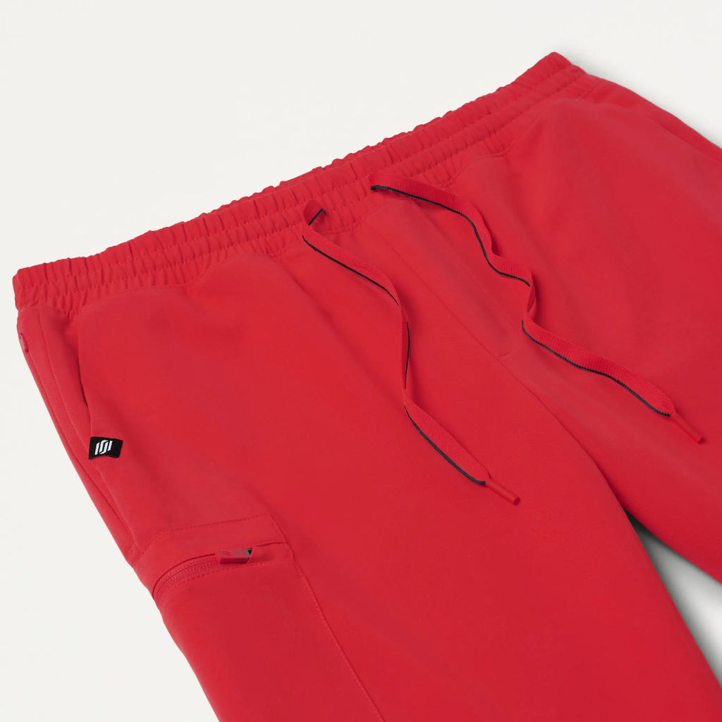 Jaanuu Scrubs Men's Osmo 8-Pocket Scrub Jogger Brilliant Red | scrub-supply.com