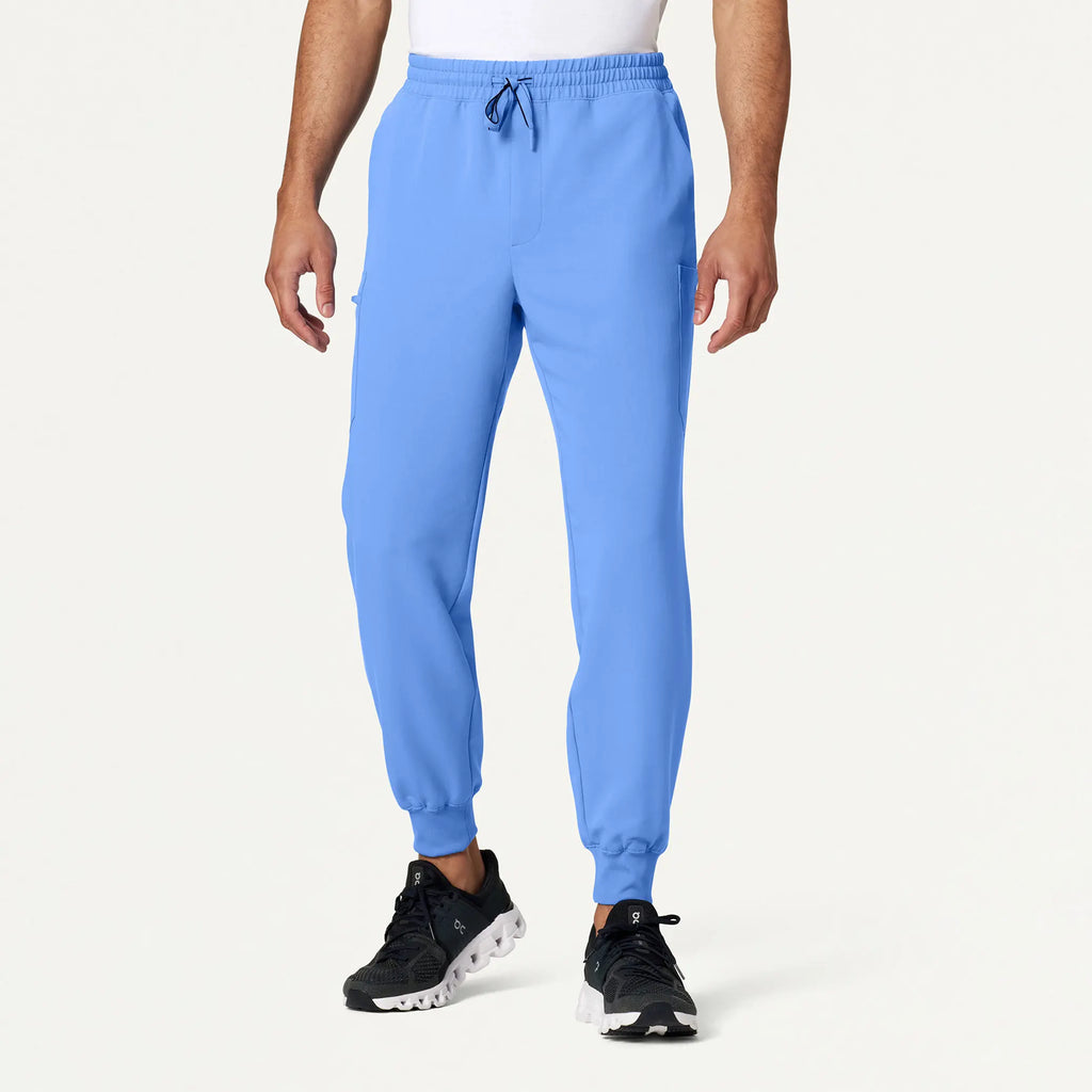 Jaanuu Scrubs Men's Osmo 8-Pocket Scrub Jogger Ceil Blue | scrub-supply.com