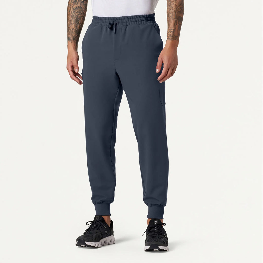 Jaanuu Scrubs Men's Osmo 8-Pocket Scrub Jogger Carbon Gray | scrub-supply.com