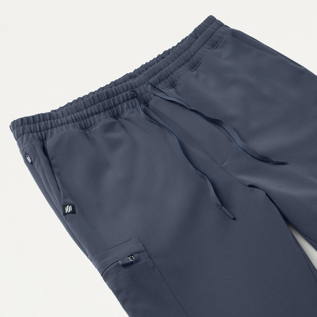 Jaanuu Scrubs Men's Osmo 8-Pocket Scrub Jogger Carbon Gray | scrub-supply.com