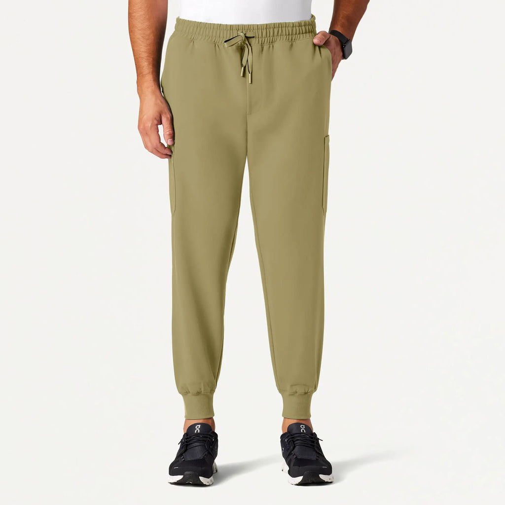 Jaanuu Scrubs Men's Osmo 8-Pocket Scrub Jogger Ceramic Khaki | scrub-supply.com