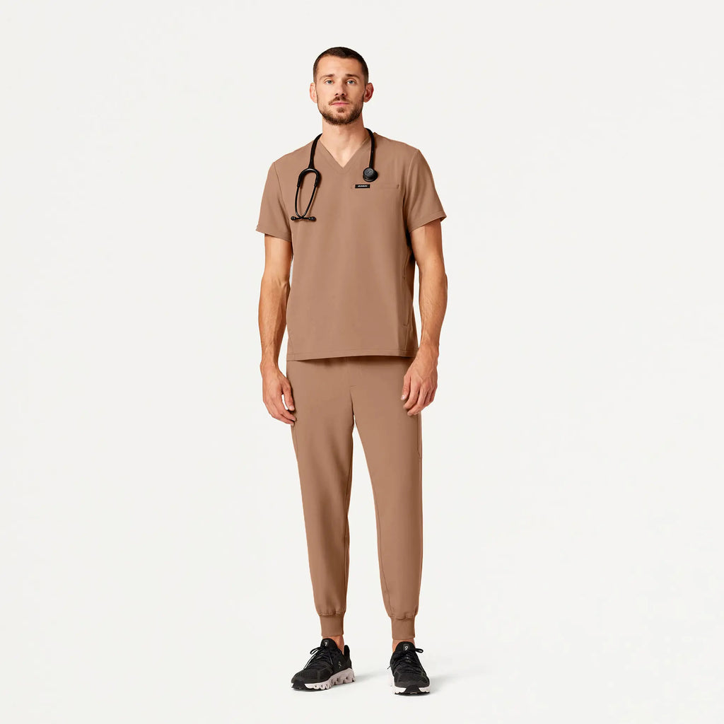 Jaanuu Scrubs Men's Osmo 8-Pocket Scrub Jogger Clay | scrub-supply.com