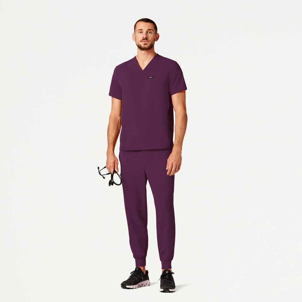 Jaanuu Scrubs Men's Osmo 8-Pocket Scrub Jogger Dark Amethyst | scrub-supply.com