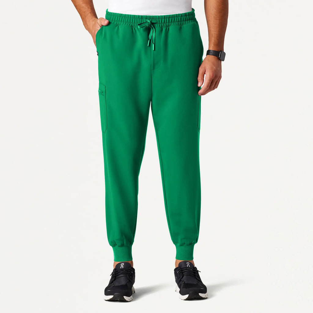 Jaanuu Scrubs Men's Osmo 8-Pocket Scrub Jogger Emerald Green | scrub-supply.com