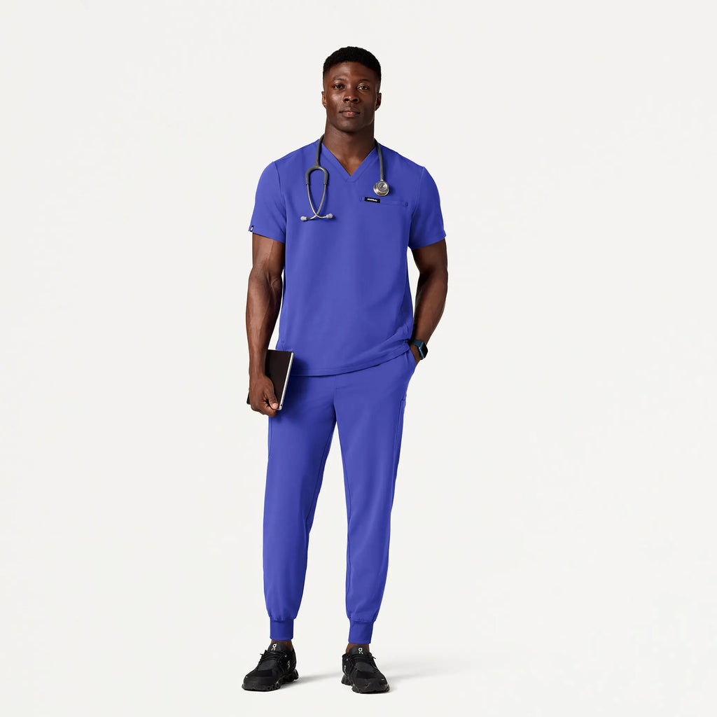 Jaanuu Scrubs Men's Osmo 8-Pocket Scrub Jogger Moon Blue | scrub-supply.com