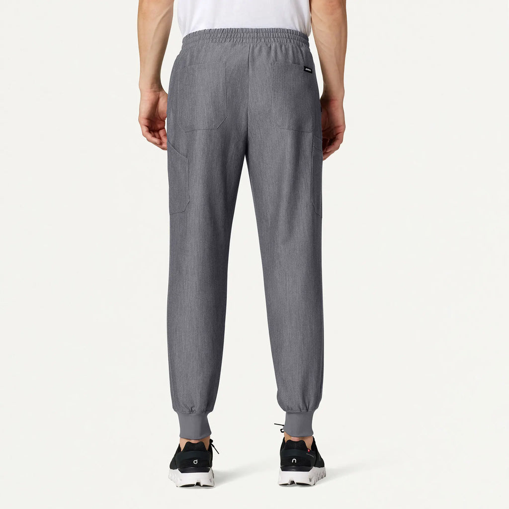 Jaanuu Scrubs Men's Osmo 8-Pocket Scrub Jogger Heather Gray | scrub-supply.com