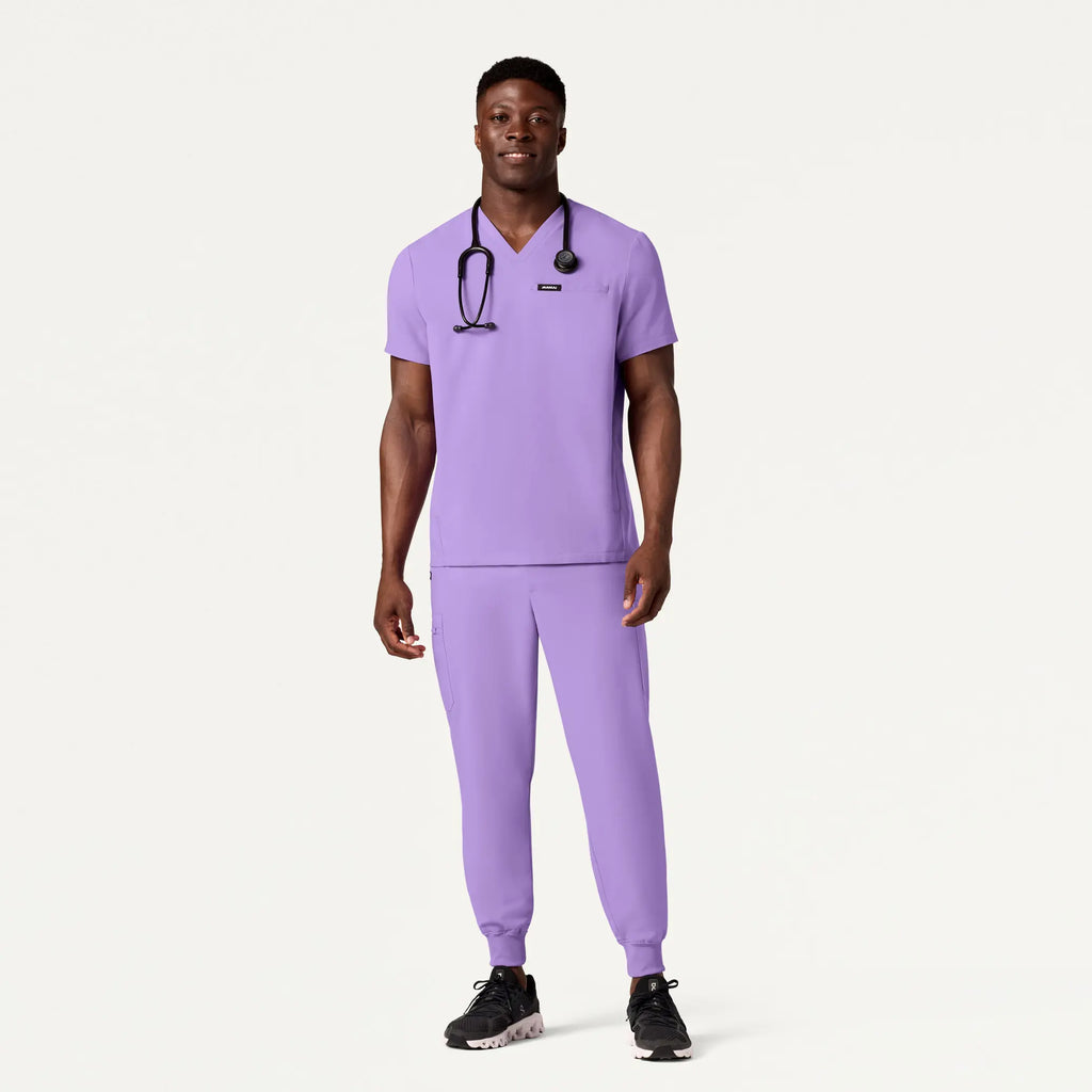 Jaanuu Scrubs Men's Osmo 8-Pocket Scrub Jogger Lilac | scrub-supply.com