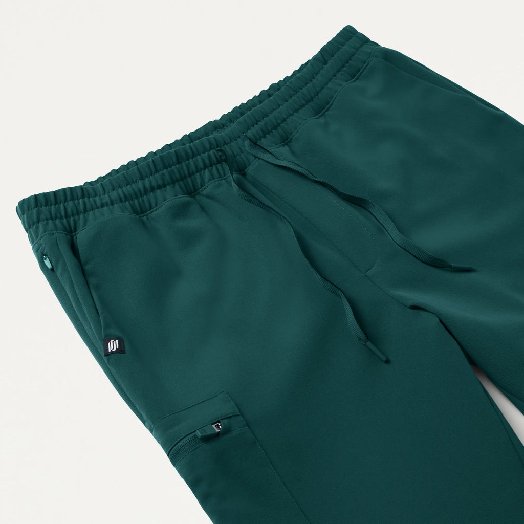 Jaanuu Scrubs Men's Osmo 8-Pocket Scrub Jogger Midnight Green | scrub-supply.com