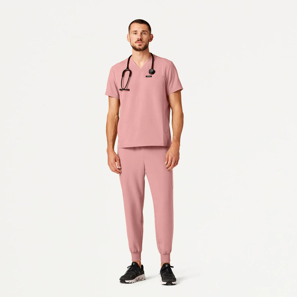 Jaanuu Scrubs Men's Osmo 8-Pocket Scrub Jogger Mauve | scrub-supply.com