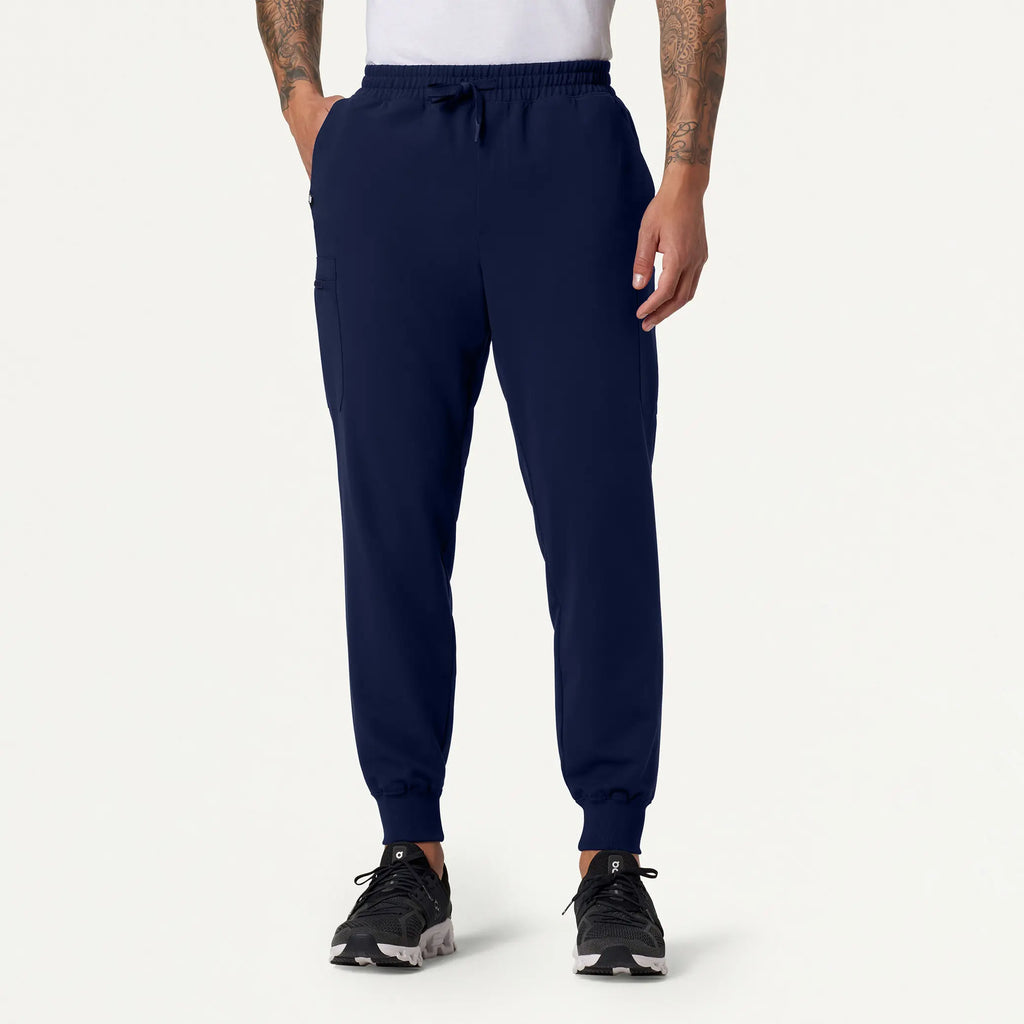 Jaanuu Scrubs Men's Osmo 8-Pocket Scrub Jogger Midnight Navy | scrub-supply.com