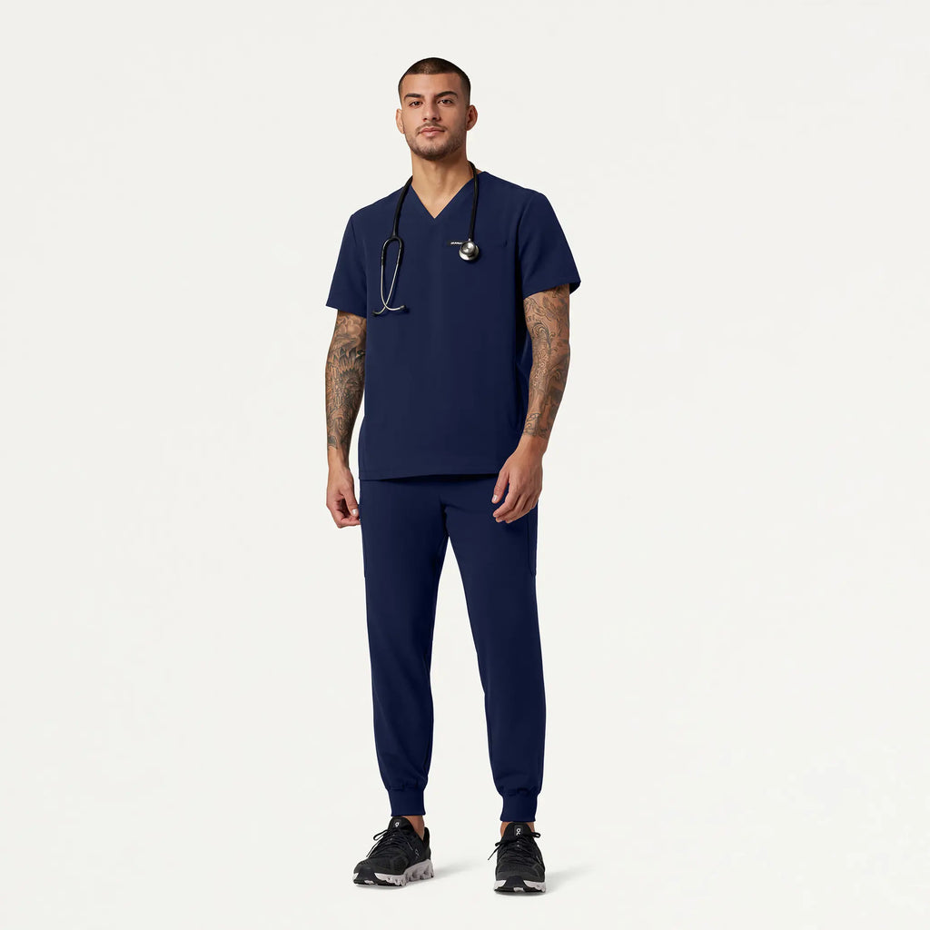 Jaanuu Scrubs Men's Osmo 8-Pocket Scrub Jogger Midnight Navy | scrub-supply.com