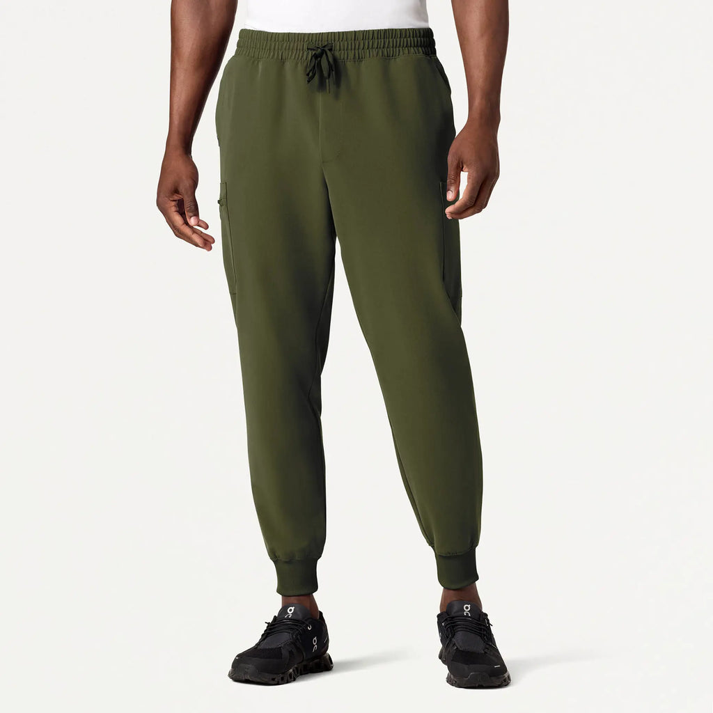 Jaanuu Scrubs Men's Osmo 8-Pocket Scrub Jogger Olive | scrub-supply.com