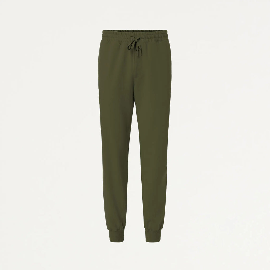 Jaanuu Scrubs Men's Osmo 8-Pocket Scrub Jogger Olive | scrub-supply.com