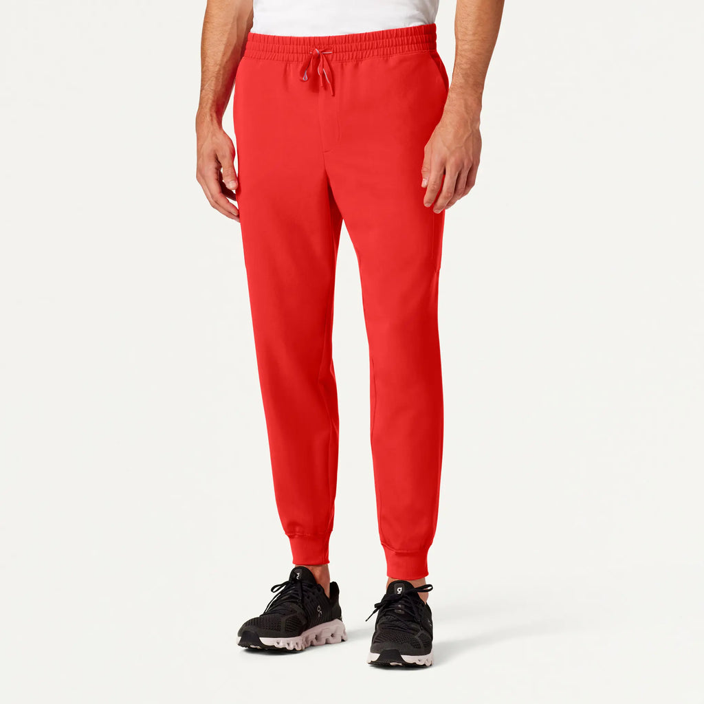 Jaanuu Scrubs Men's Osmo 8-Pocket Scrub Jogger Solar Red | scrub-supply.com