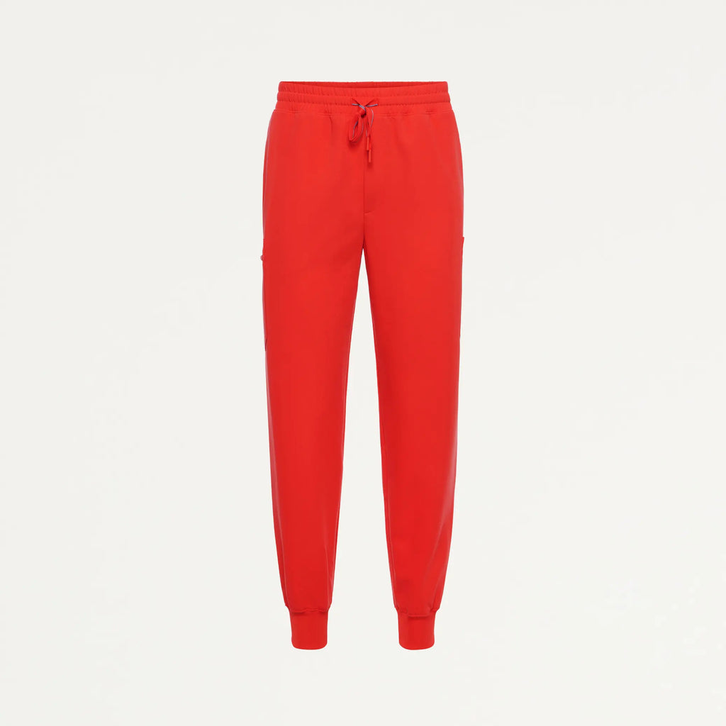 Jaanuu Scrubs Men's Osmo 8-Pocket Scrub Jogger Solar Red | scrub-supply.com