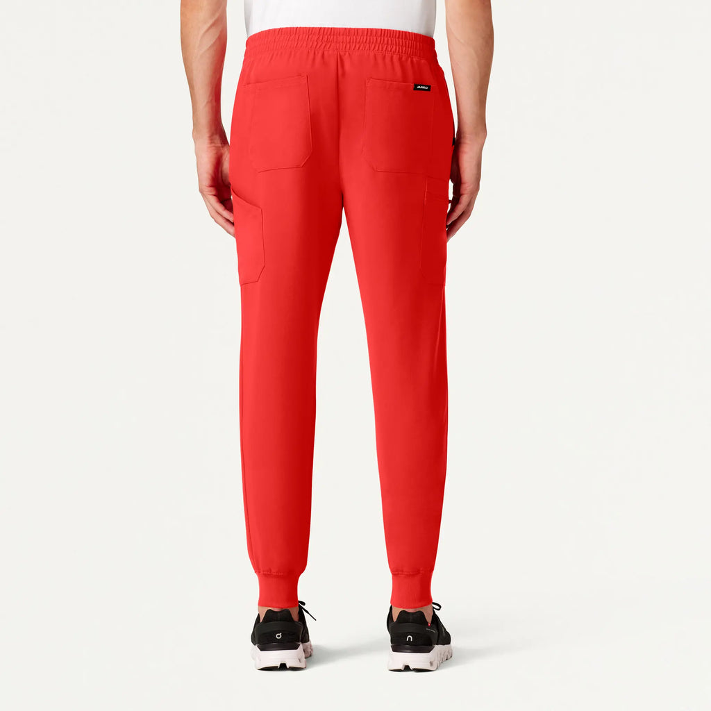 Jaanuu Scrubs Men's Osmo 8-Pocket Scrub Jogger Solar Red | scrub-supply.com