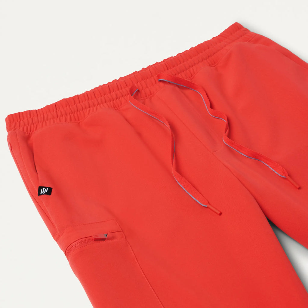 Jaanuu Scrubs Men's Osmo 8-Pocket Scrub Jogger Solar Red | scrub-supply.com