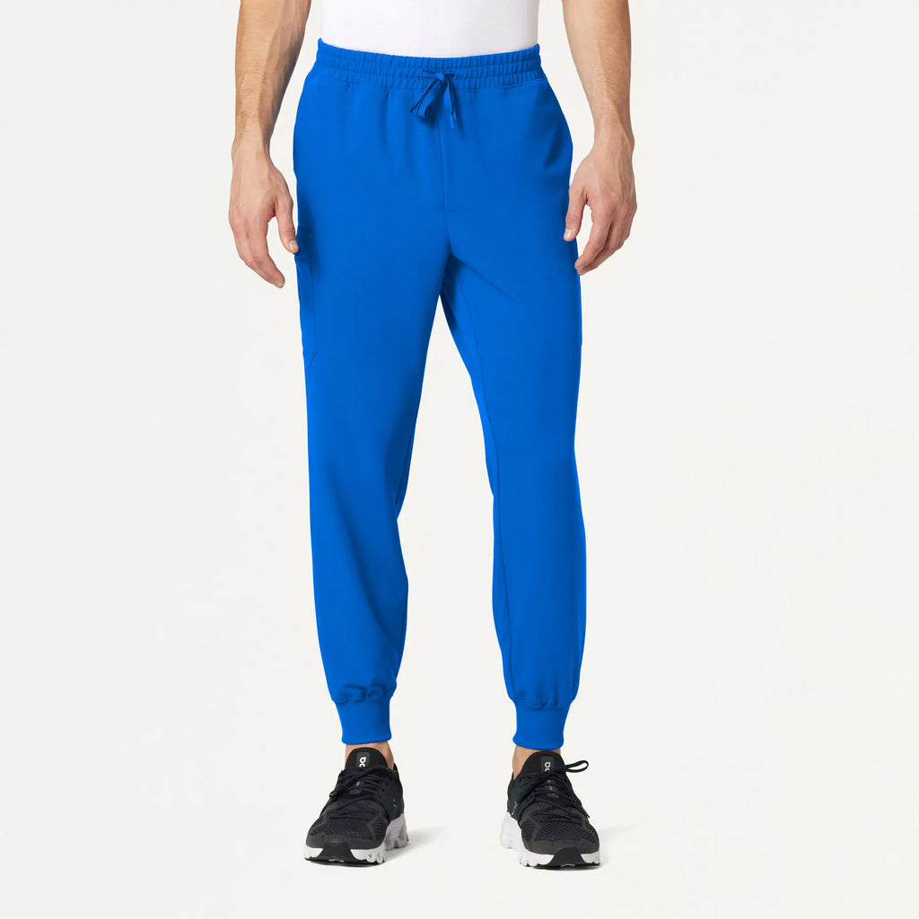 Jaanuu Scrubs Men's Osmo 8-Pocket Scrub Jogger Royal Blue | scrub-supply.com