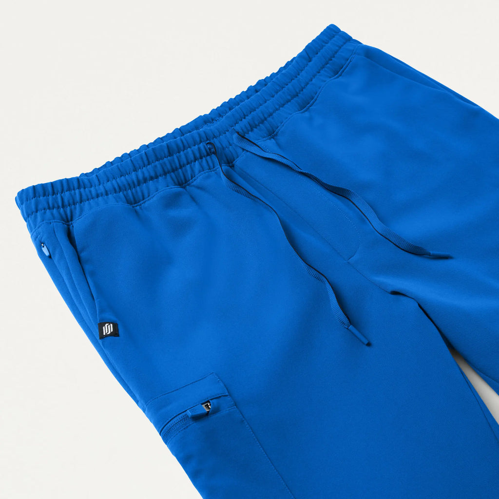 Jaanuu Scrubs Men's Osmo 8-Pocket Scrub Jogger Royal Blue | scrub-supply.com