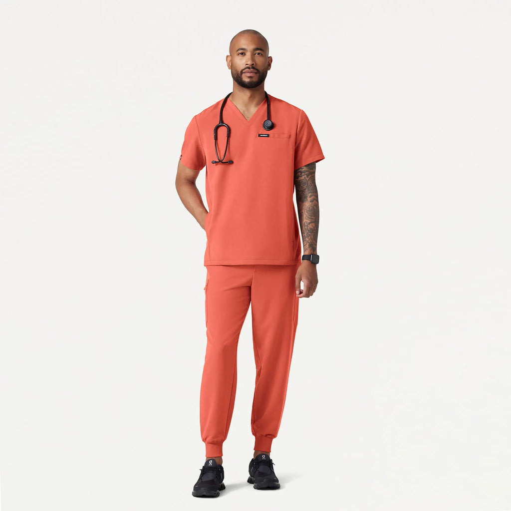 Jaanuu Scrubs Men's Osmo 8-Pocket Scrub Jogger Terra | scrub-supply.com