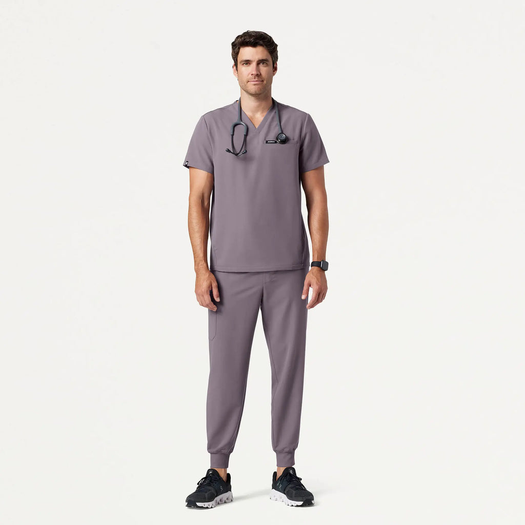 Jaanuu Scrubs Men's Osmo 8-Pocket Scrub Jogger Titanium | scrub-supply.com