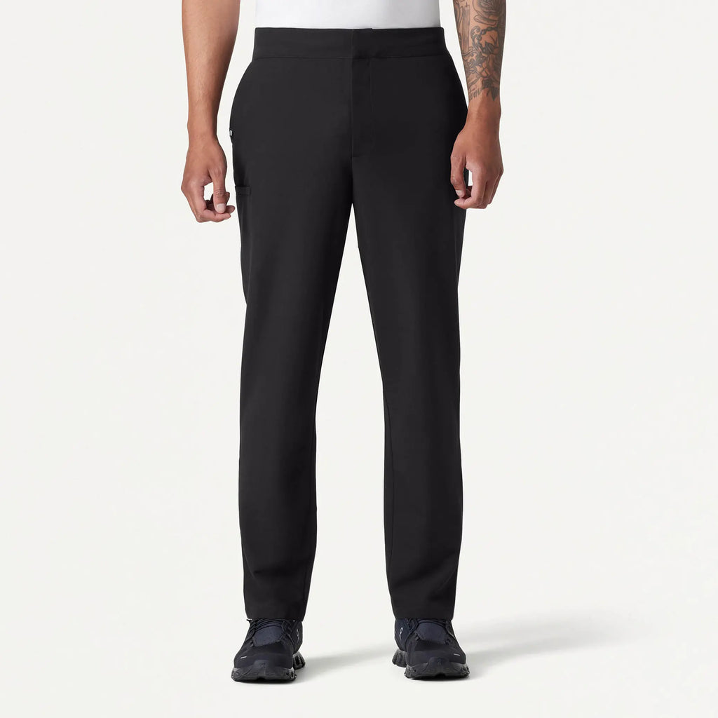 Jaanuu Scrubs Men's Rubin Tapered 7-Pocket Scrub Pant Black | scrub-supply.com