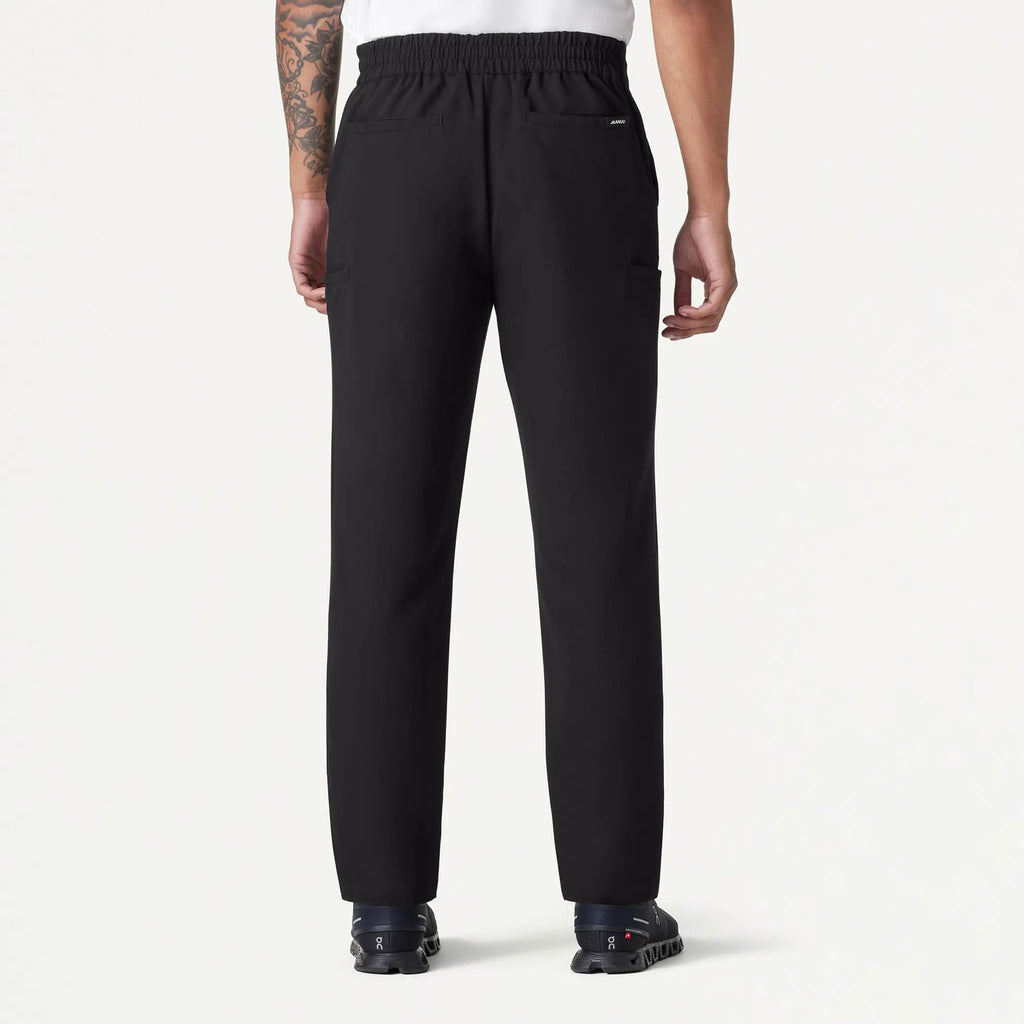 Jaanuu Scrubs Men's Rubin Tapered 7-Pocket Scrub Pant Black | scrub-supply.com