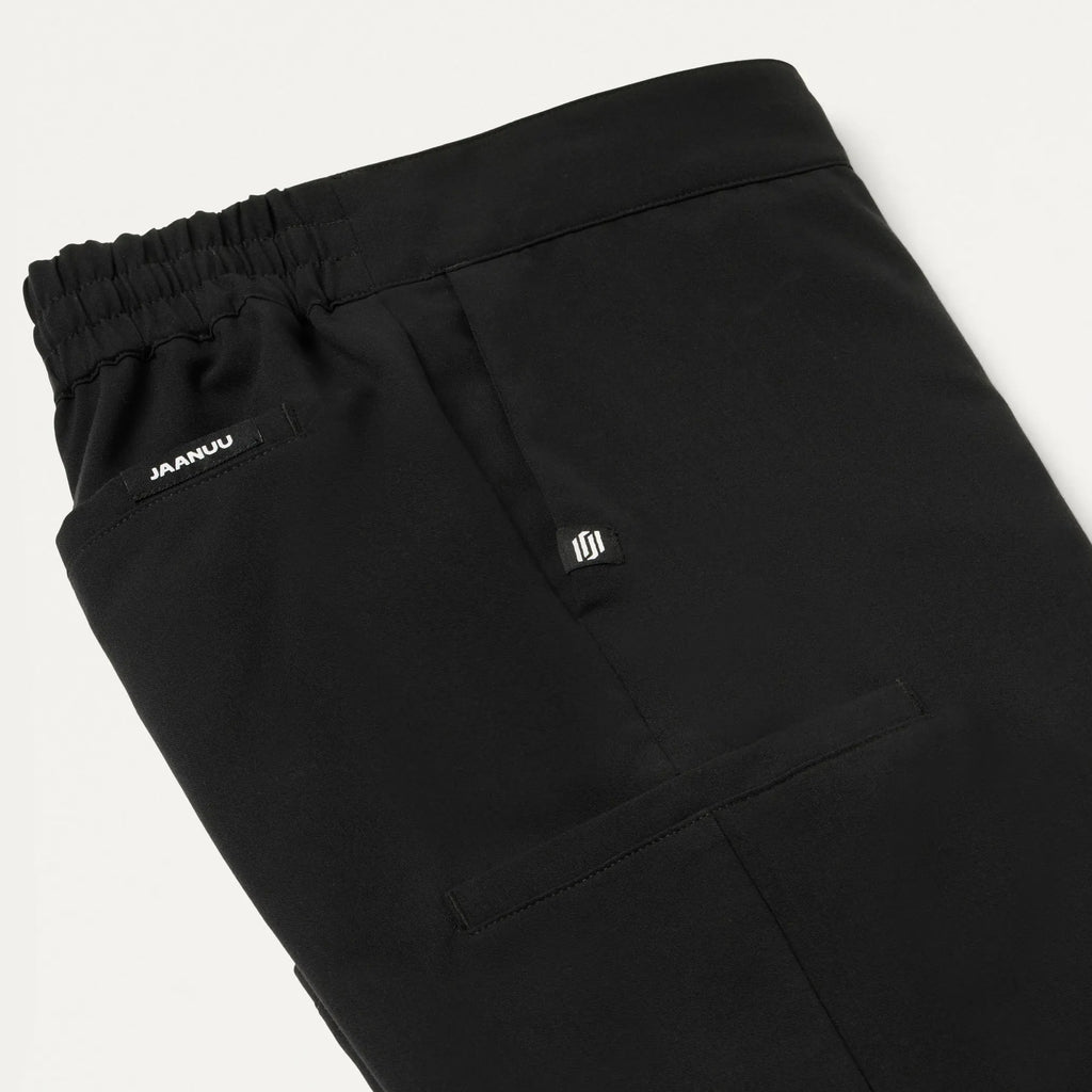 Jaanuu Scrubs Men's Rubin Tapered 7-Pocket Scrub Pant Black | scrub-supply.com