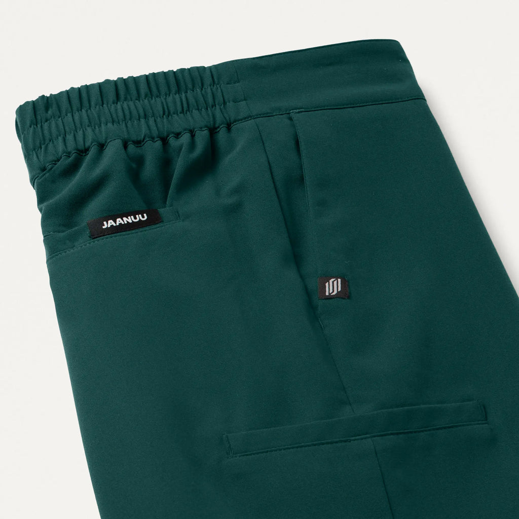 Jaanuu Scrubs Men's Rubin Tapered 7-Pocket Scrub Pant Midnight Green | scrub-supply.com