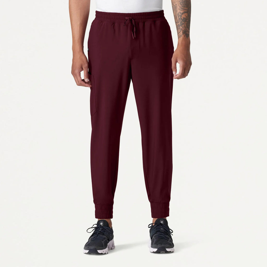 Jaanuu Scrubs Men's Powell ULTRAlite™ Scrub Jogger Burgundy | scrub-supply.com