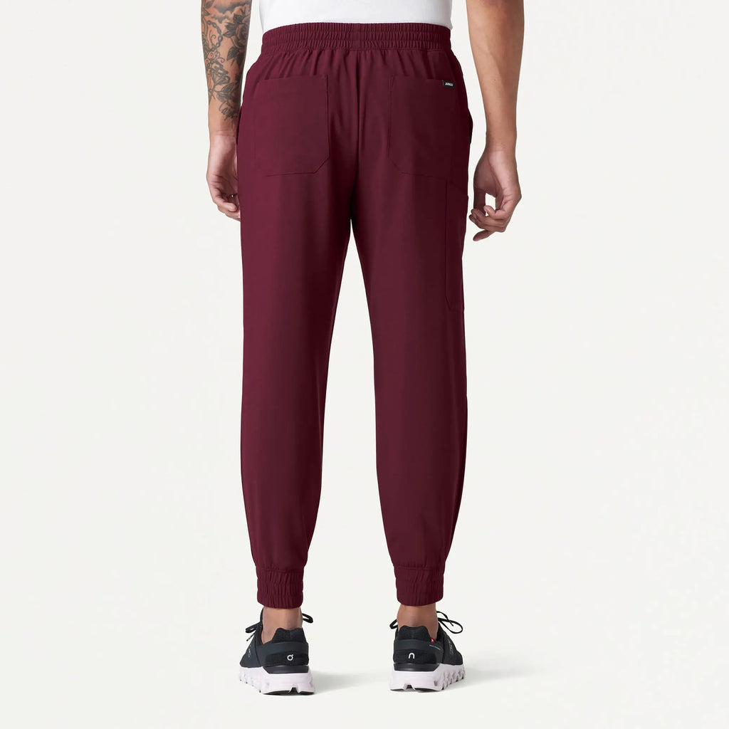 Jaanuu Scrubs Men's Powell ULTRAlite™ Scrub Jogger Burgundy | scrub-supply.com