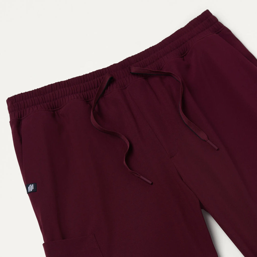 Jaanuu Scrubs Men's Powell ULTRAlite™ Scrub Jogger Burgundy | scrub-supply.com