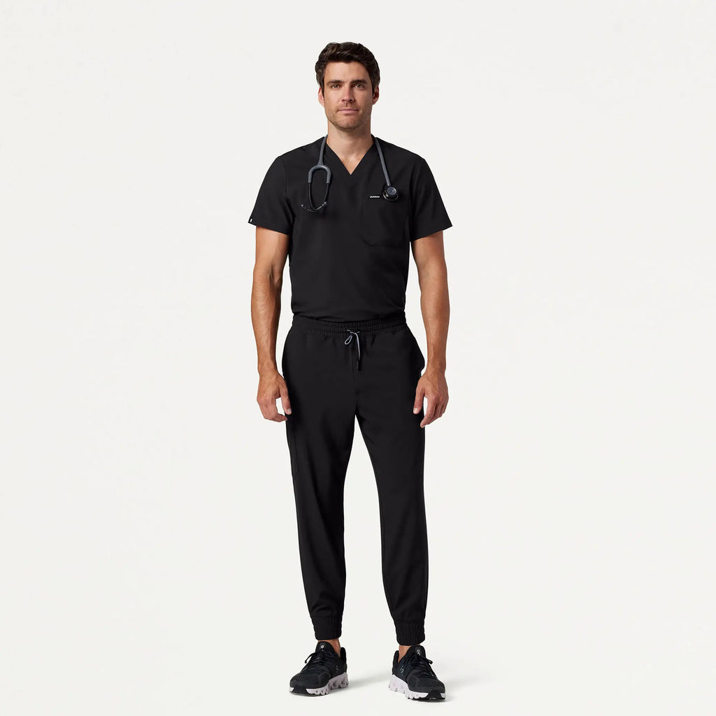 Jaanuu Scrubs Men's Powell ULTRAlite™ Scrub Jogger Black | scrub-supply.com