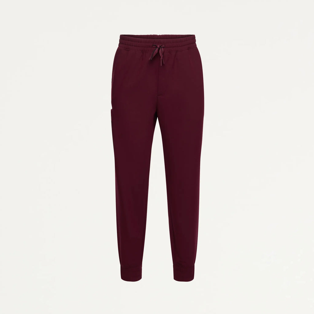 Jaanuu Scrubs Men's Cobot 8-Pocket Scrub Jogger Burgundy | scrub-supply.com