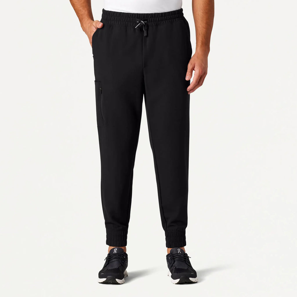 Jaanuu Scrubs Men's Cobot 8-Pocket Scrub Jogger Black | scrub-supply.com