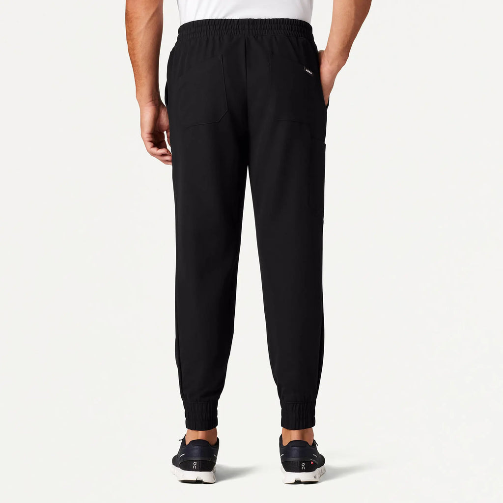 Jaanuu Scrubs Men's Cobot 8-Pocket Scrub Jogger Black | scrub-supply.com