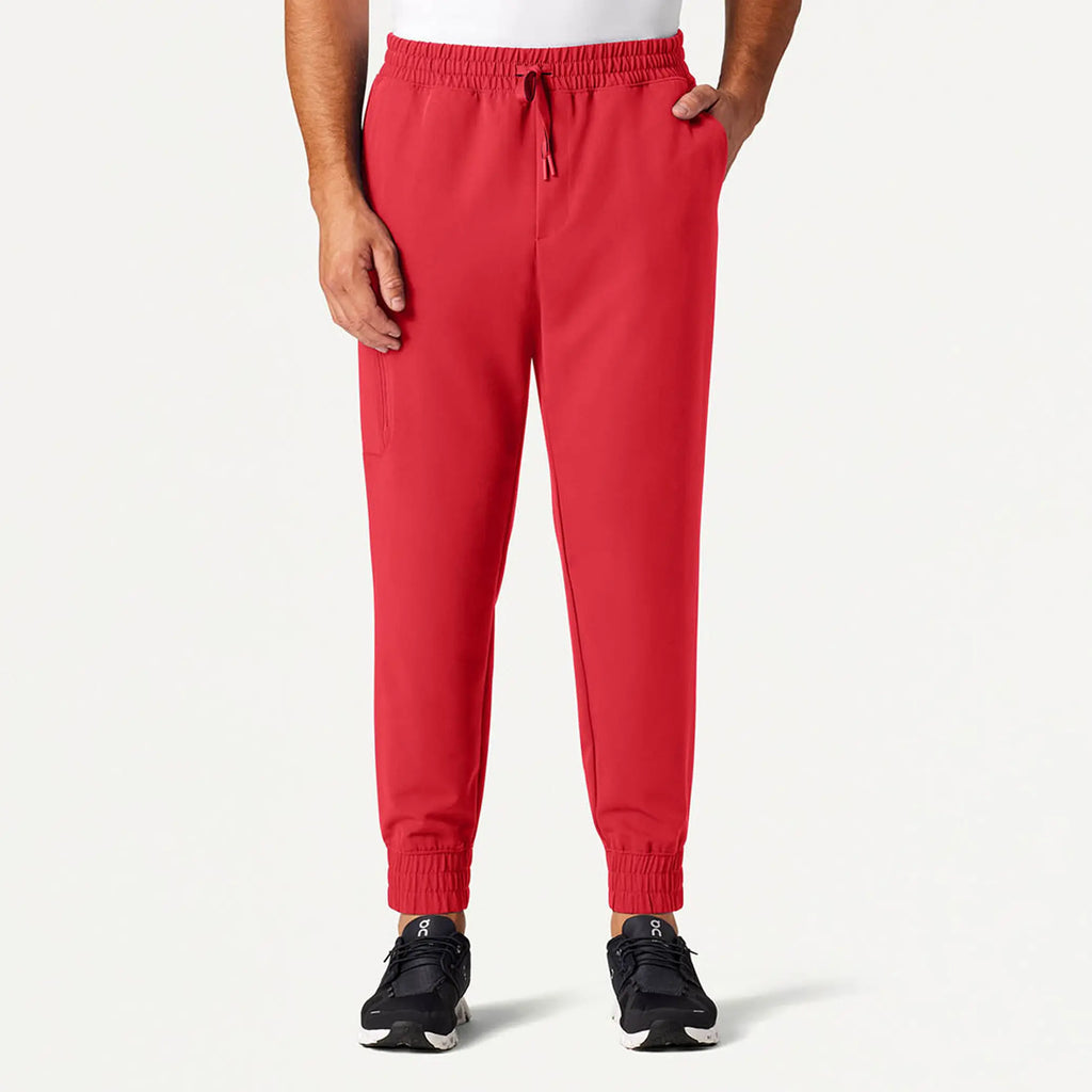 Jaanuu Scrubs Men's Cobot 8-Pocket Scrub Jogger Brilliant Red | scrub-supply.com