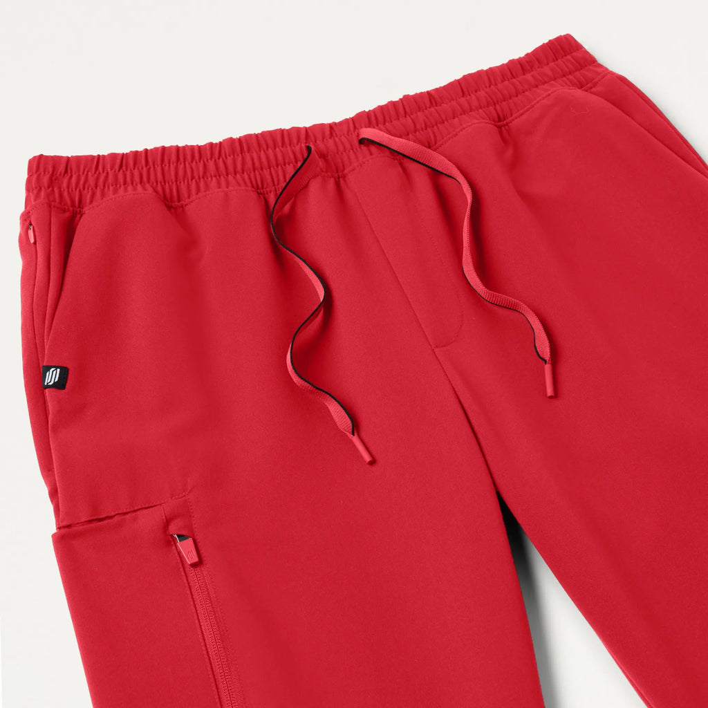 Jaanuu Scrubs Men's Cobot 8-Pocket Scrub Jogger Brilliant Red | scrub-supply.com