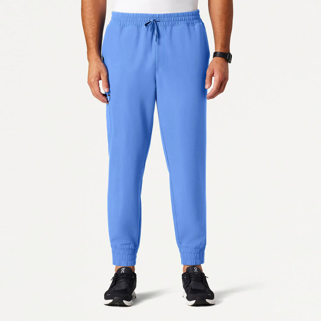 Jaanuu Scrubs Men's Cobot 8-Pocket Scrub Jogger Ceil Blue | scrub-supply.com