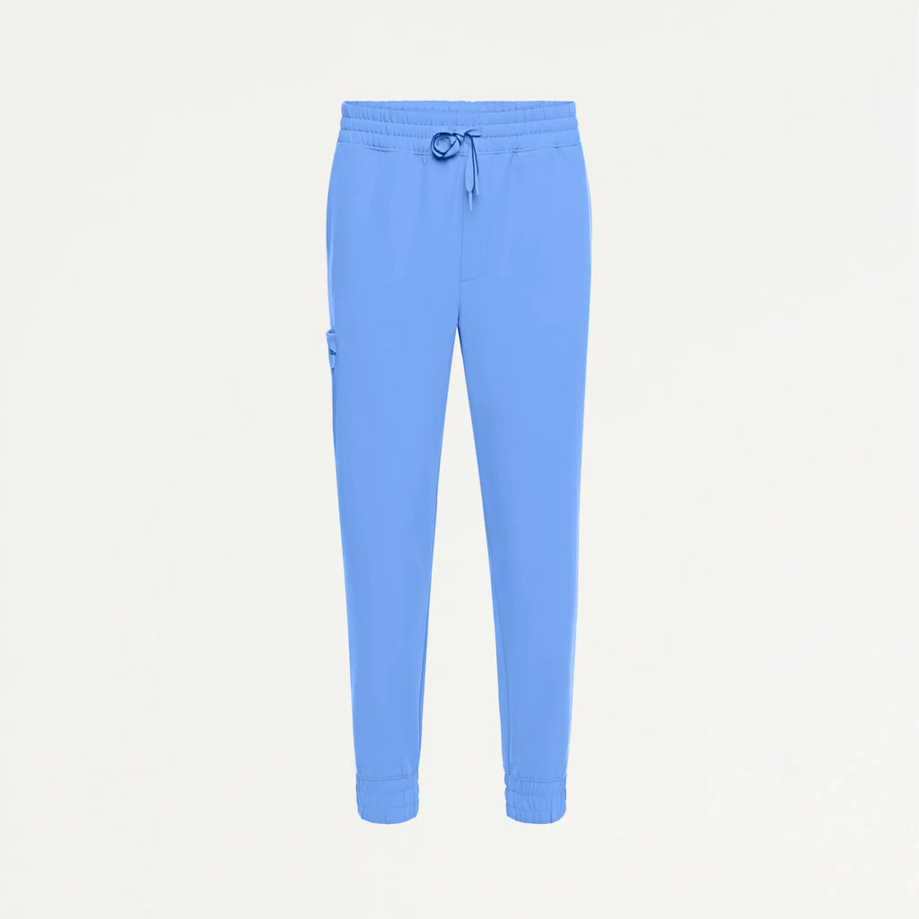 Jaanuu Scrubs Men's Cobot 8-Pocket Scrub Jogger Ceil Blue | scrub-supply.com