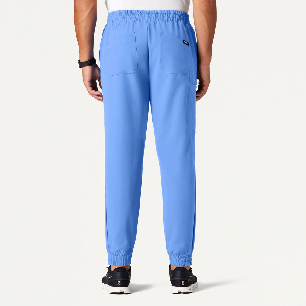 Jaanuu Scrubs Men's Cobot 8-Pocket Scrub Jogger Ceil Blue | scrub-supply.com