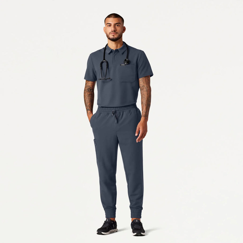 Jaanuu Scrubs Men's Cobot 8-Pocket Scrub Jogger Carbon Gray | scrub-supply.com