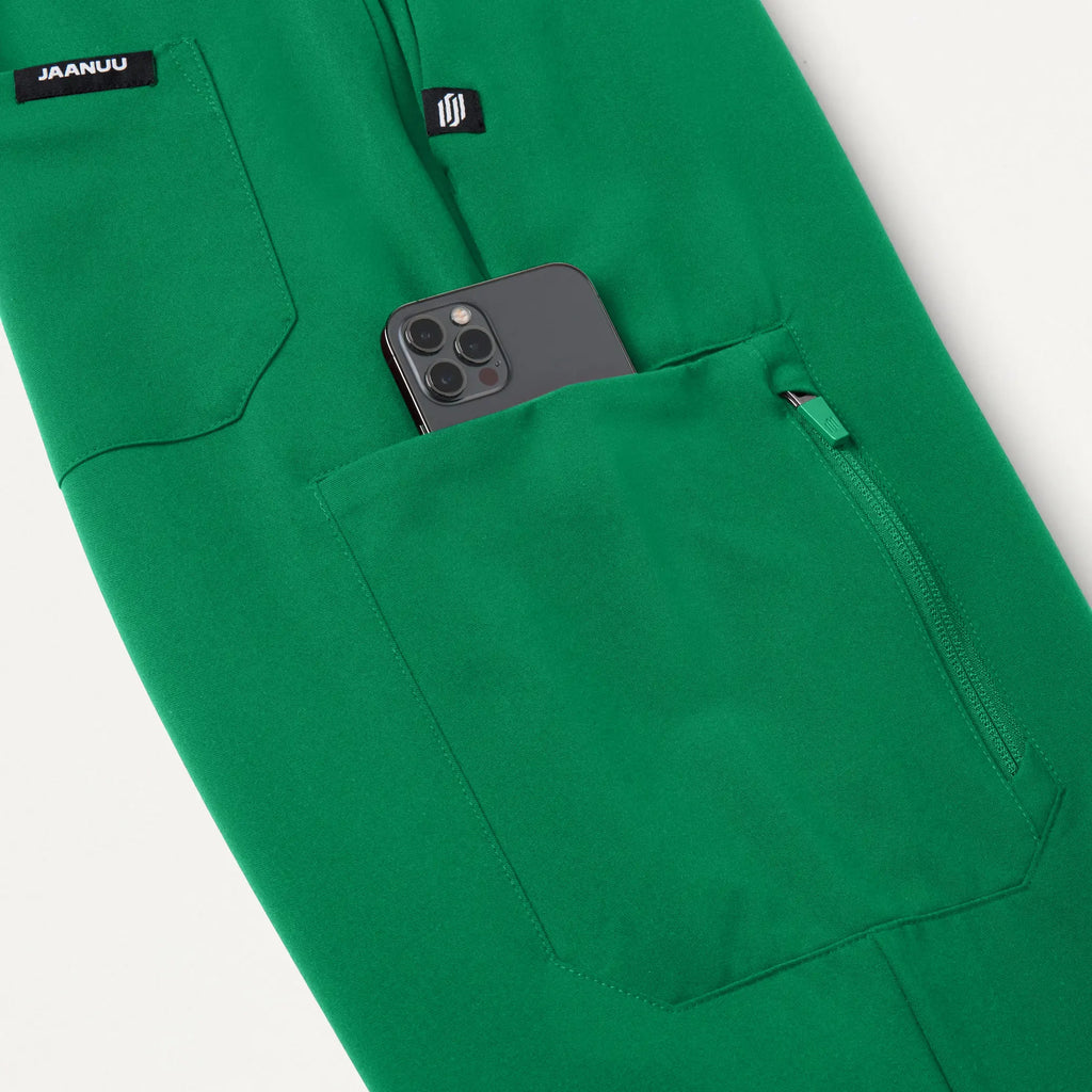 Jaanuu Scrubs Men's Cobot 8-Pocket Scrub Jogger Emerald Green | scrub-supply.com