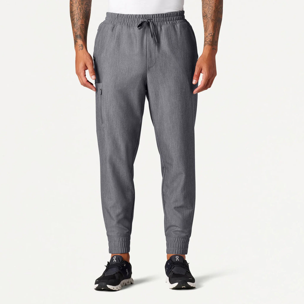 Jaanuu Scrubs Men's Cobot 8-Pocket Scrub Jogger Heather Gray | scrub-supply.com